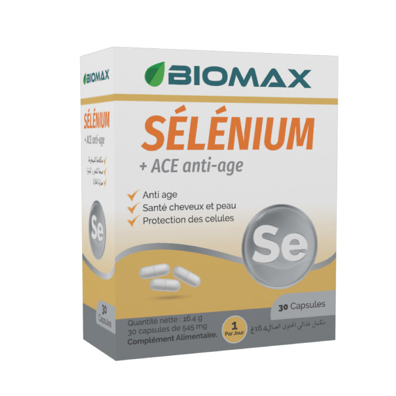 BIOMAX Sélénium+ACE anti-age 30 capsules